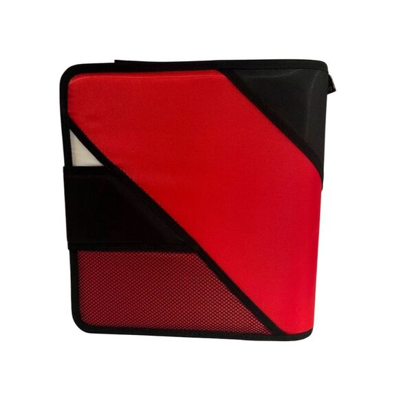Case-It Red & Black Daily Use Binder with Mesh Pocket - Picture 2 of 7
